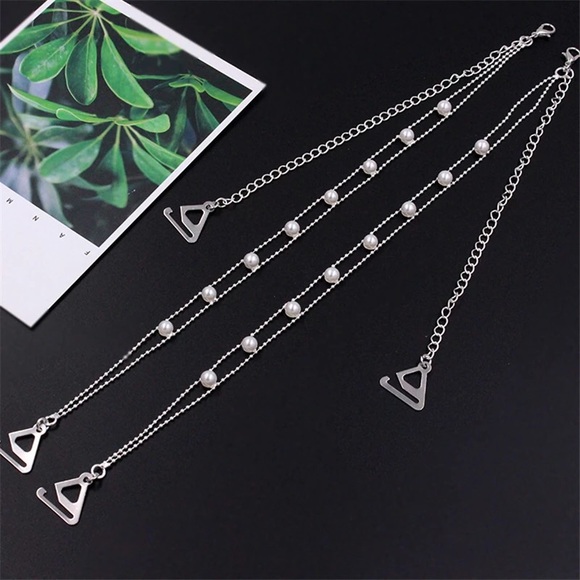 New! Fancy Bra Straps Pearl/Rhinestone - Picture 7 of 8